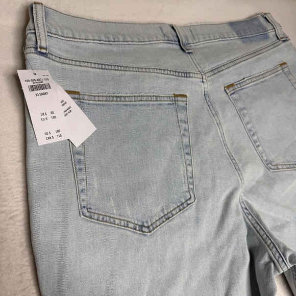 Abercrombie & Fitch 90s Ultra High Rise Straight Vent Hem Jeans Size 33S - Picture 7 of 7